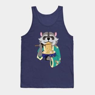 Raccoon Eating Ramen Tank Top